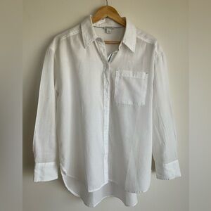 Sundance Skylar Ease Shirt Button Up Pocket Preppy Luxury Career Money SMALL 2-6